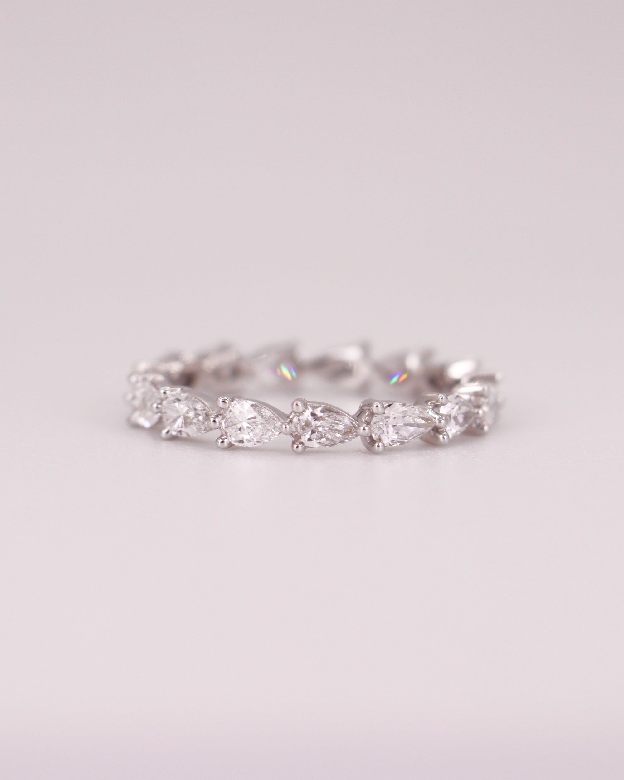 East-West Pear Eternity Band