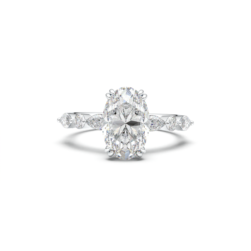 Oval Mixed-Shape Engagement Ring