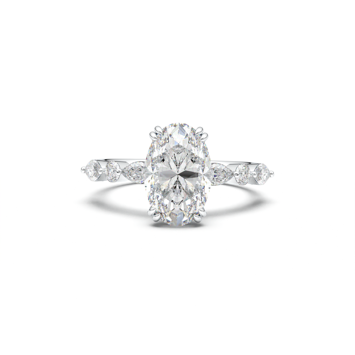 Oval Mixed-Shape Engagement Ring