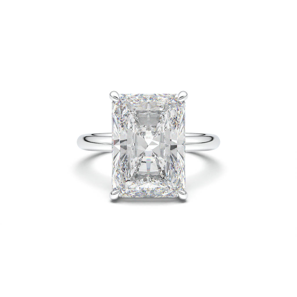 Radiant Solitaire Horseshoe Setting Engagement Ring
