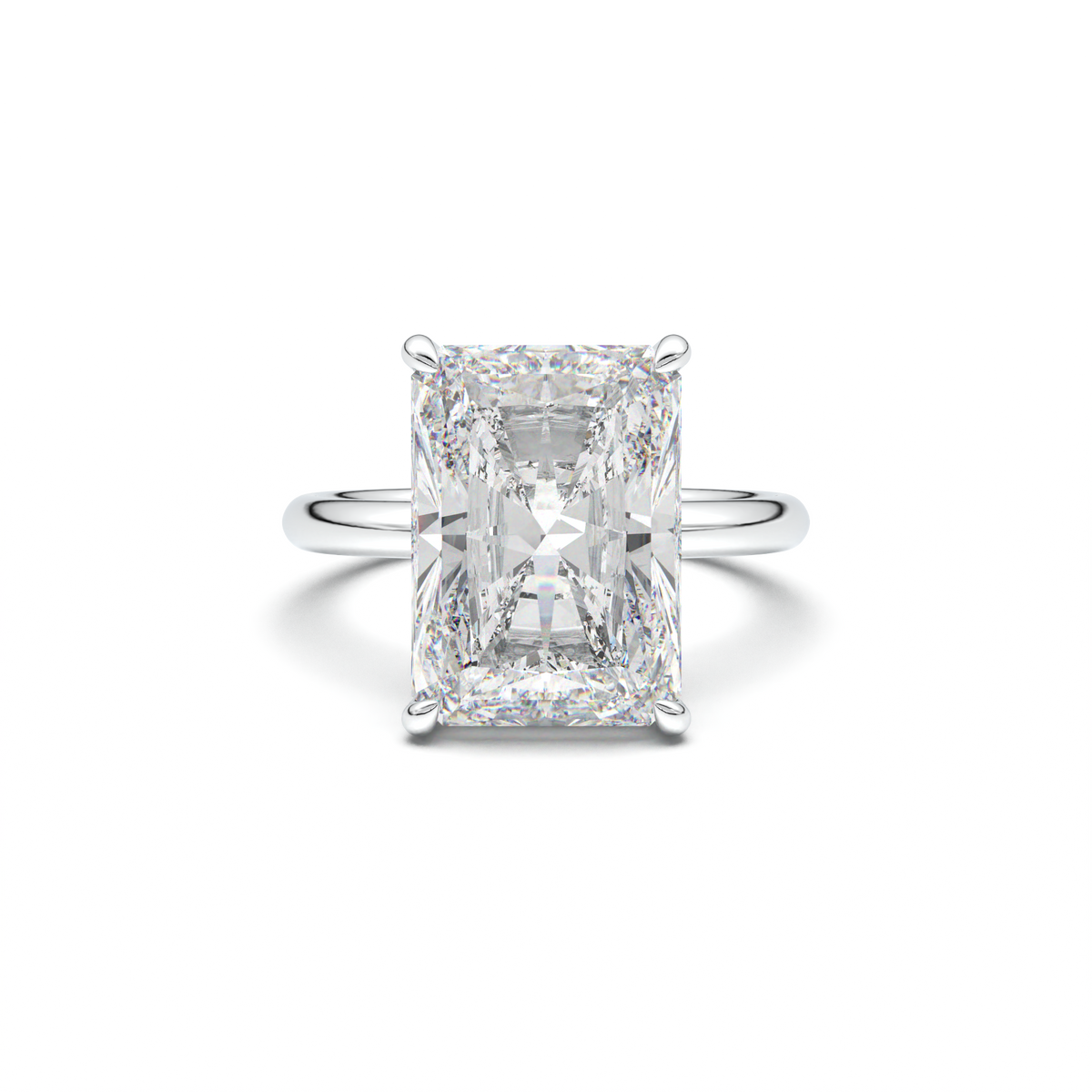 Radiant Solitaire Horseshoe Setting Engagement Ring