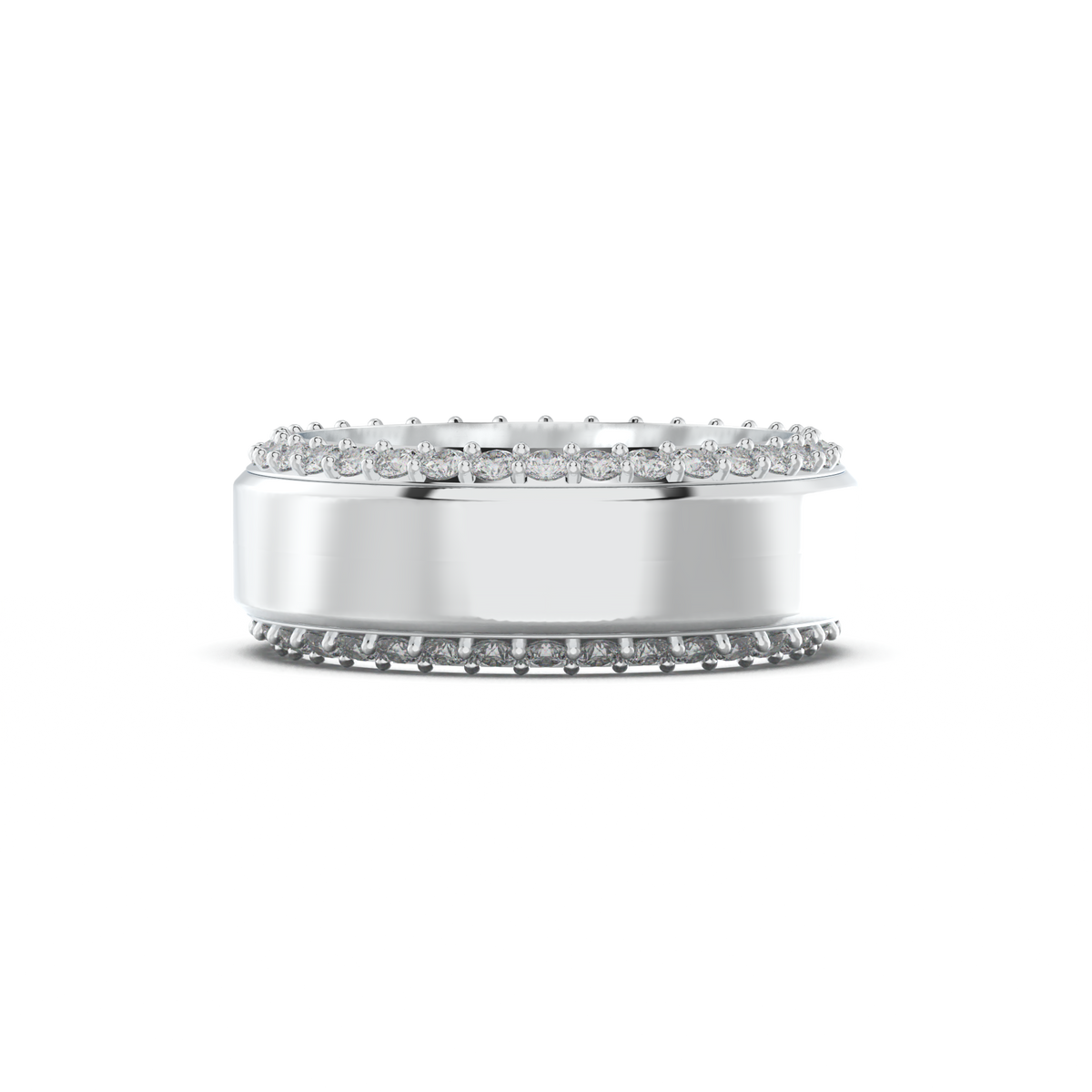 Double Pavé Edge Men's Band