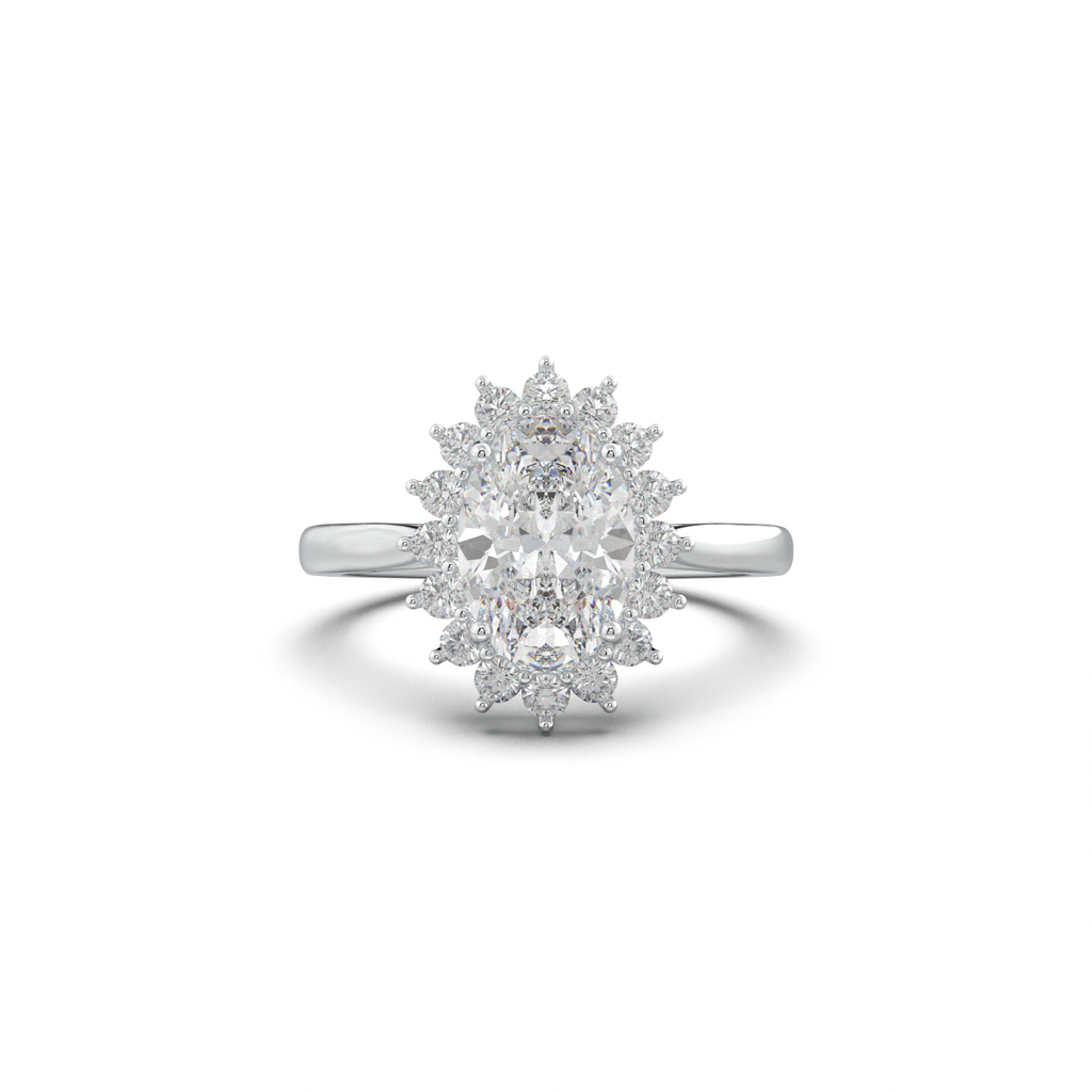 Oval Halo Engagement Ring