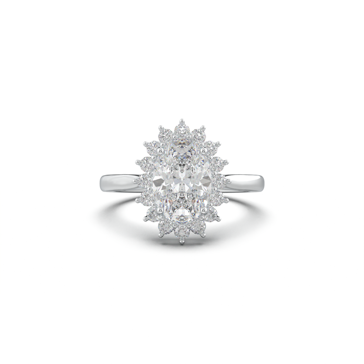 Oval Halo Engagement Ring