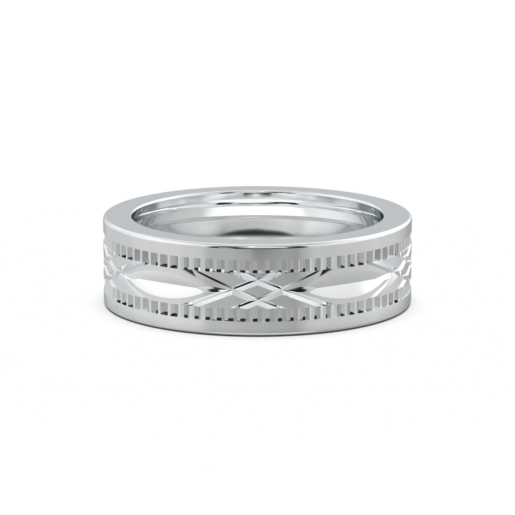 Engraved Geometric Men's Band