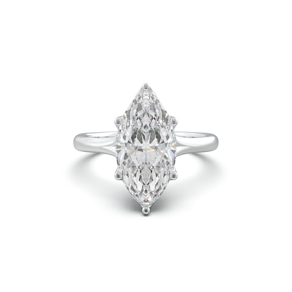 Marquise Solitaire with Hidden Diamond Accent