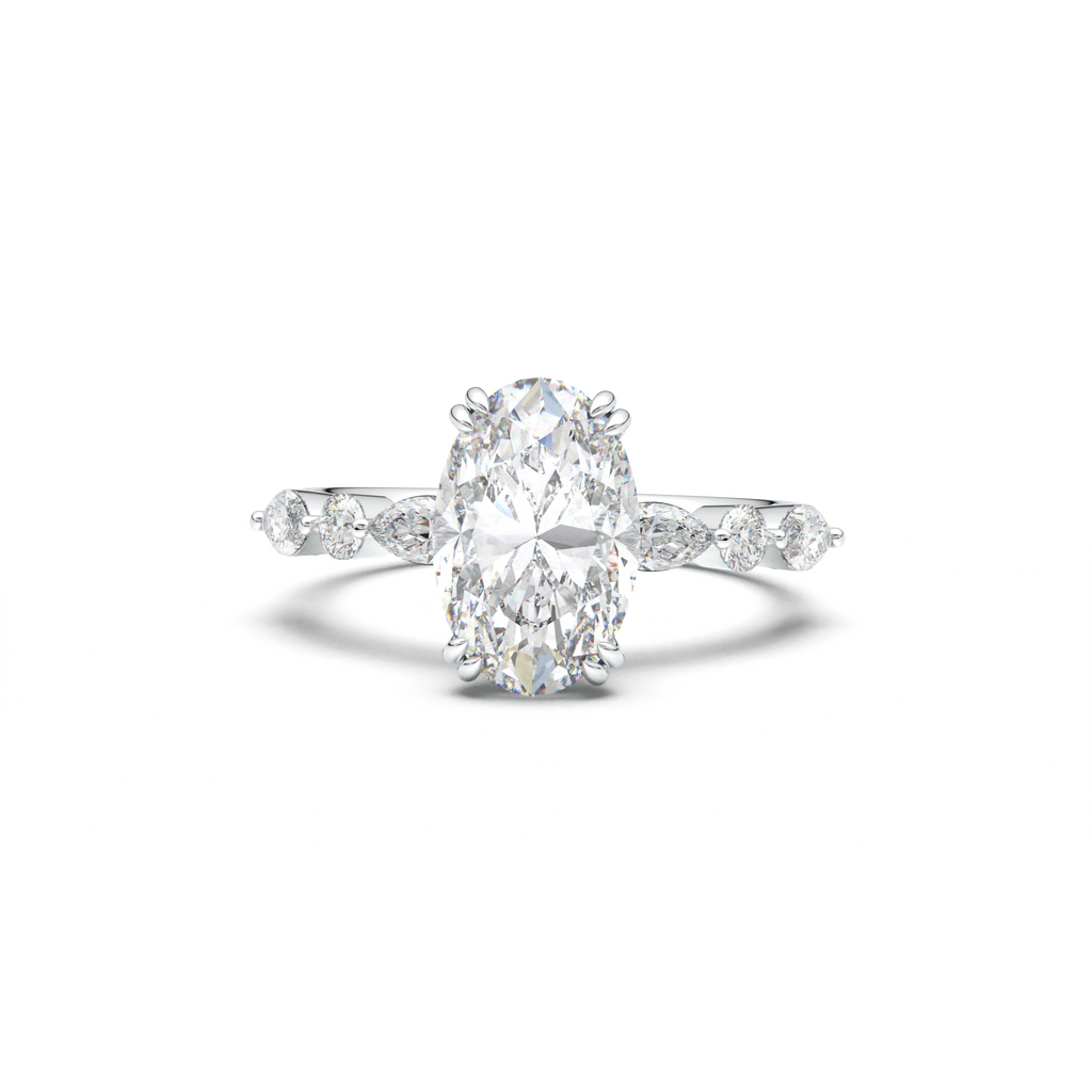 Oval Mixed-Shape Engagement Ring