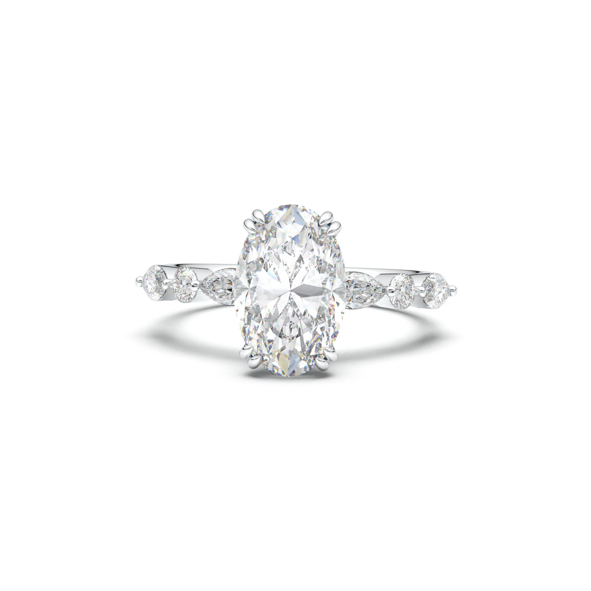 Oval Mixed-Shape Engagement Ring