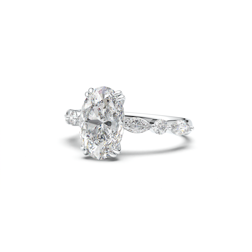 Oval Mixed-Shape Engagement Ring
