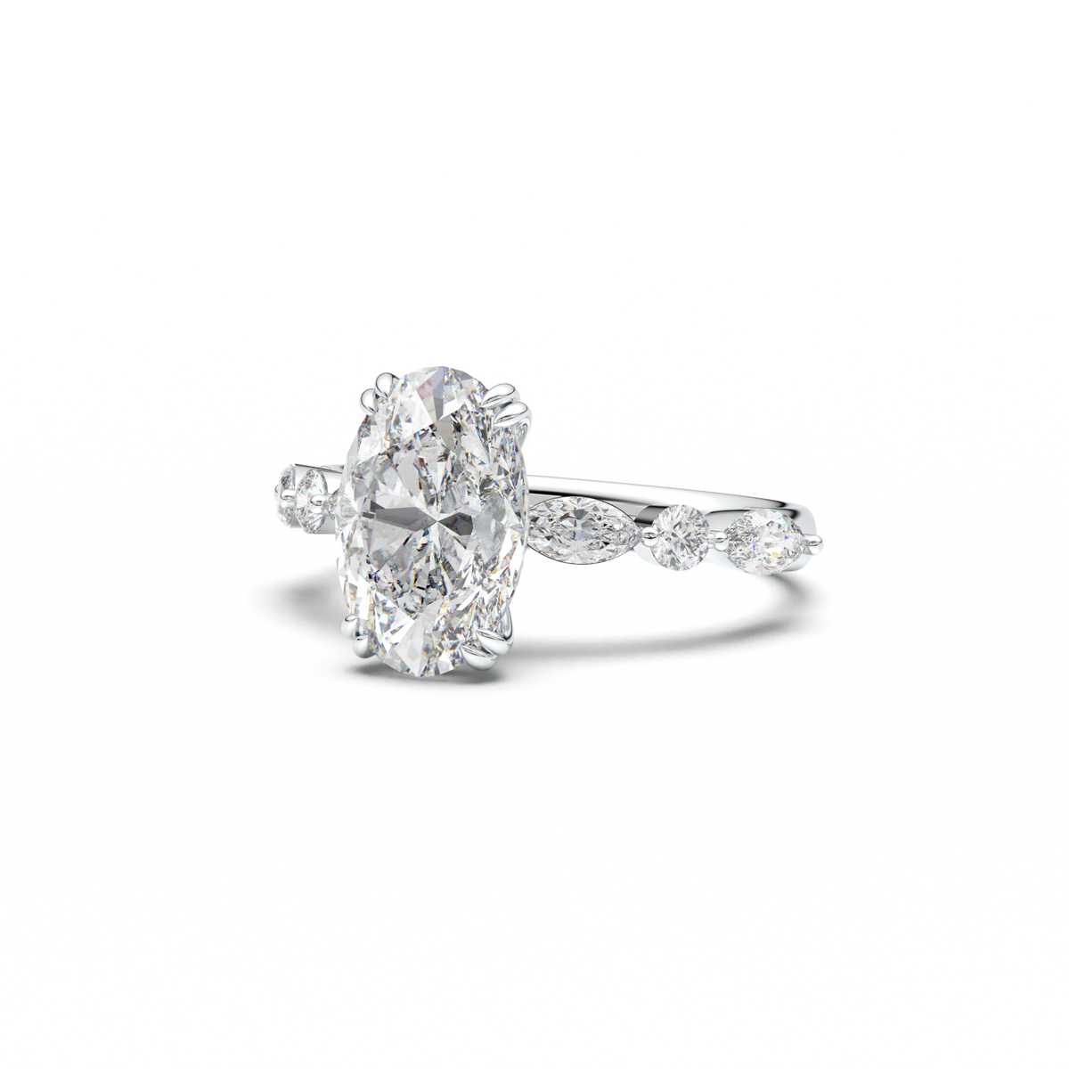 Oval Mixed-Shape Engagement Ring