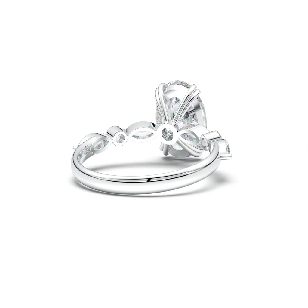 Oval Mixed-Shape Engagement Ring
