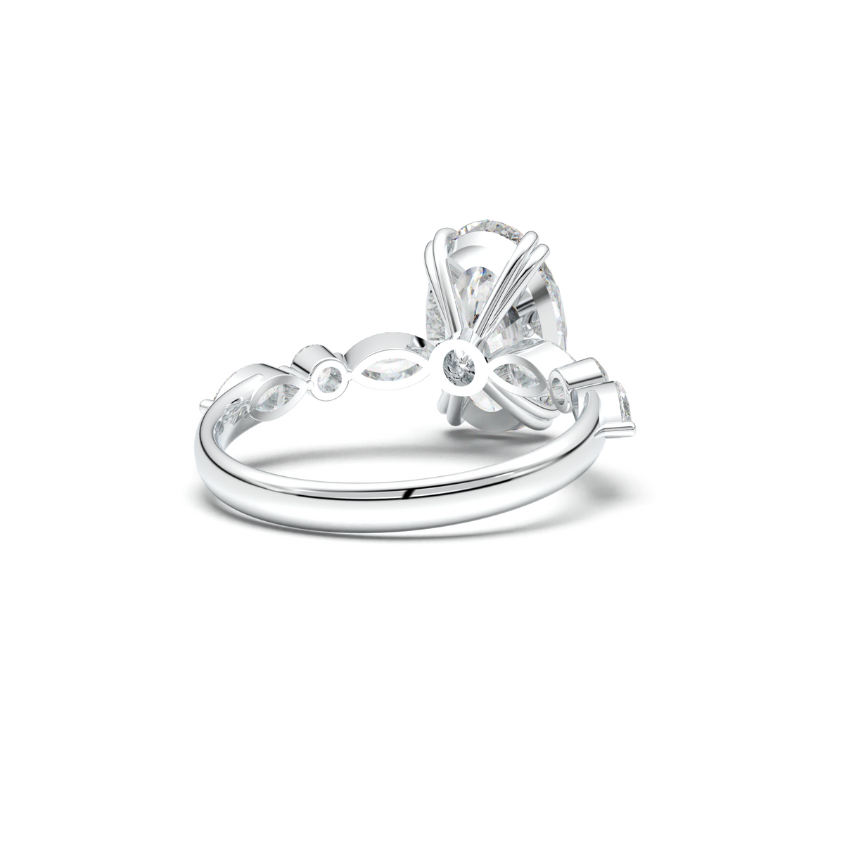 Oval Mixed-Shape Engagement Ring