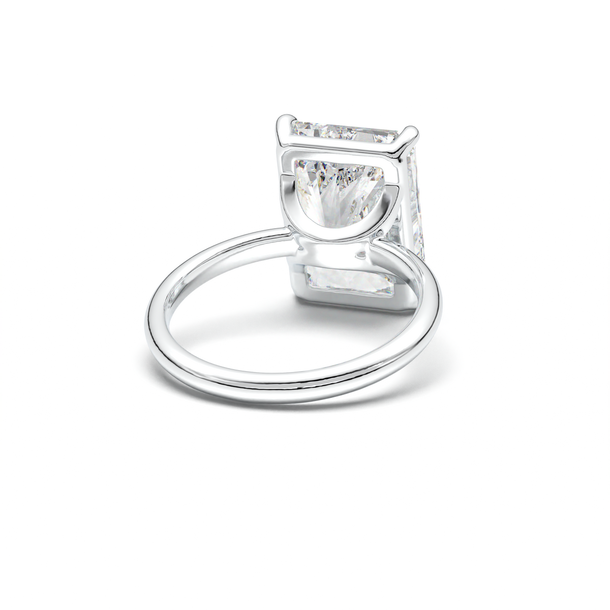 Radiant Solitaire Horseshoe Setting Engagement Ring