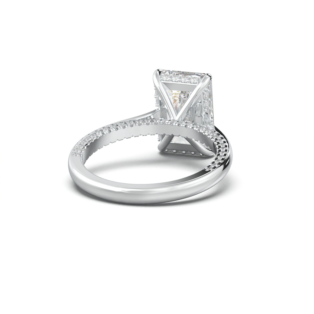 Radiant Pavé Hidden Halo Engagement Ring