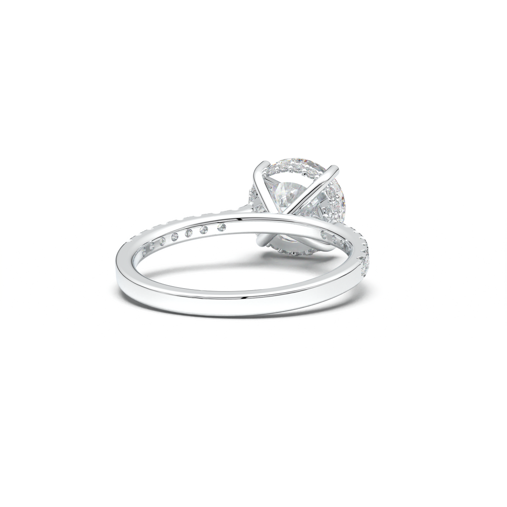Round Pavé Engagement Ring