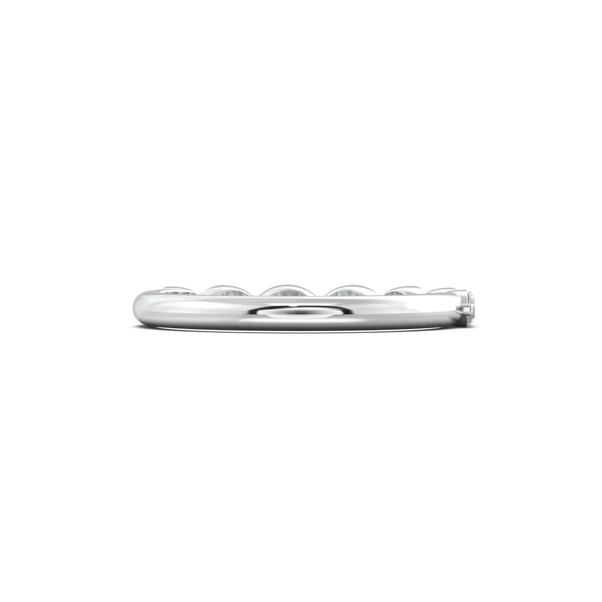 East-West Marquise Half-Eternity Wedding Band