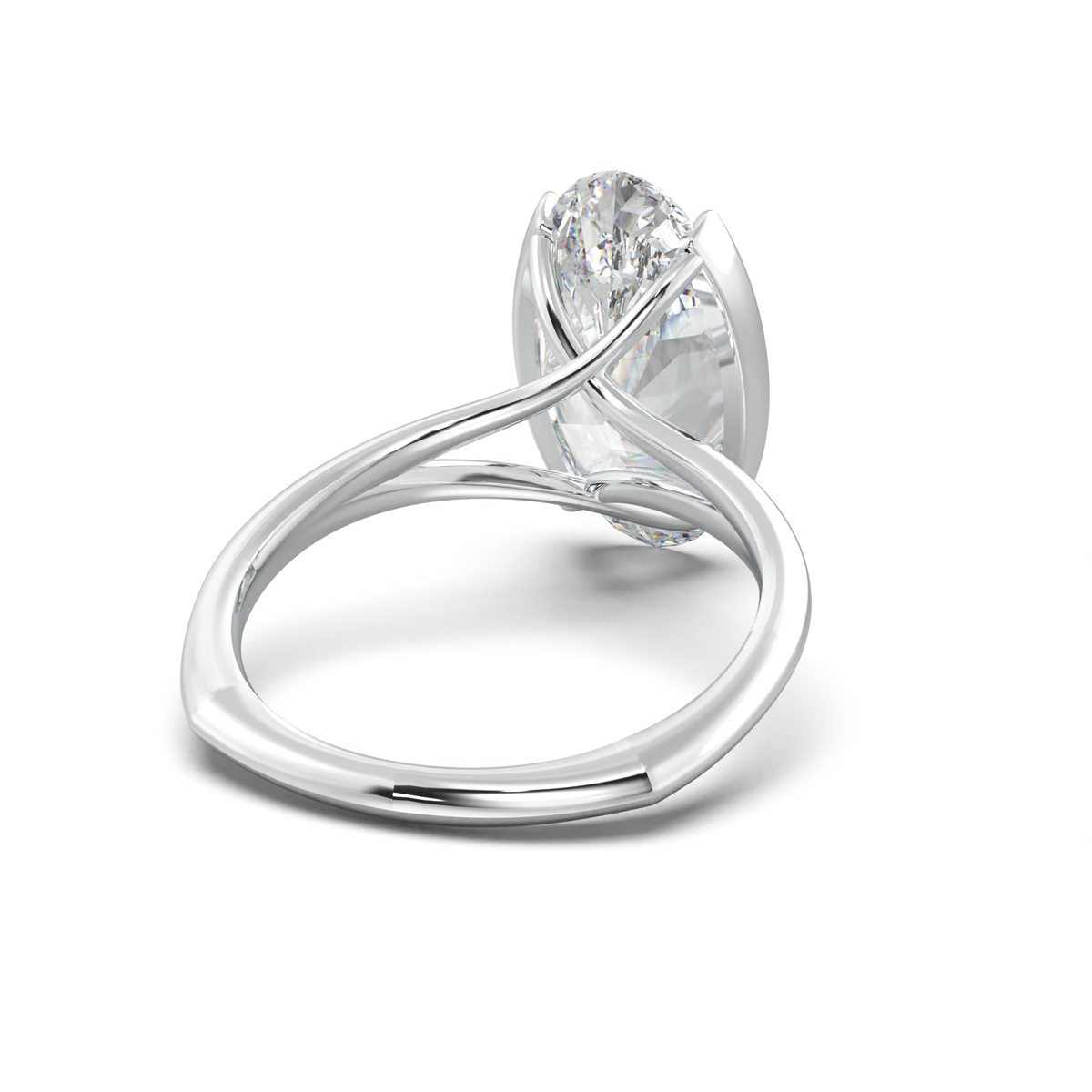 Moval Halo Pavé Engagement Ring