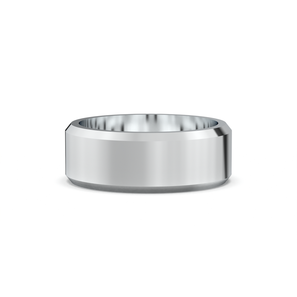 Wide Beveled Men's Band