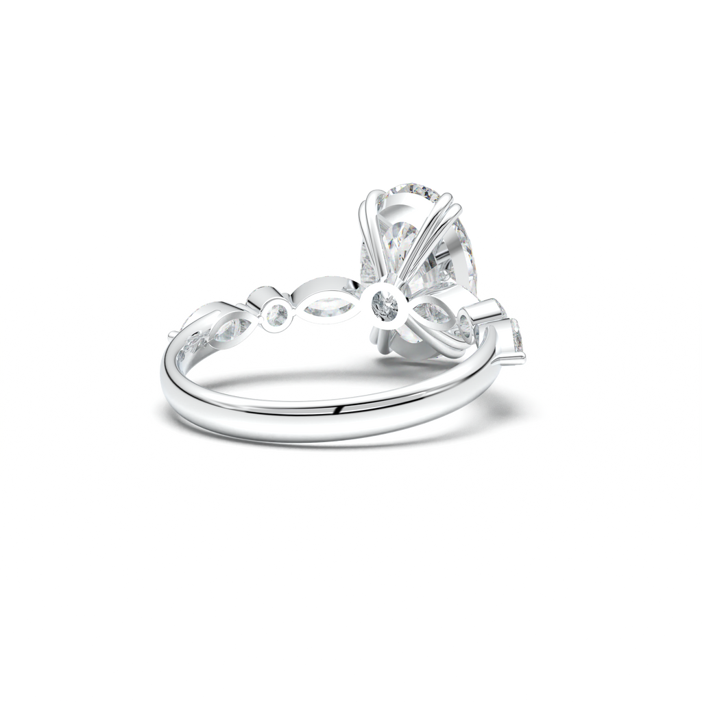 Oval Mixed-Shape Engagement Ring
