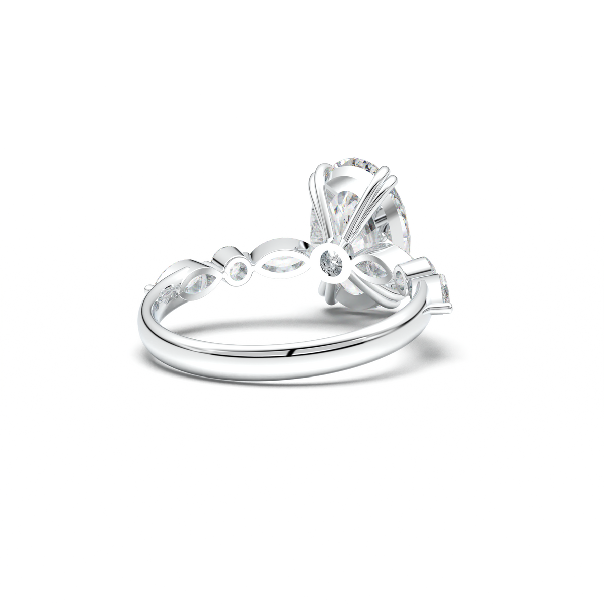 Oval Mixed-Shape Engagement Ring
