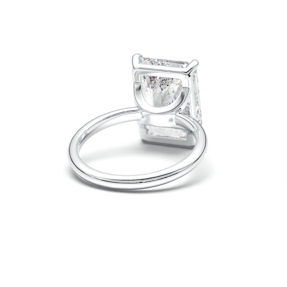 Radiant Solitaire Horseshoe Setting Engagement Ring