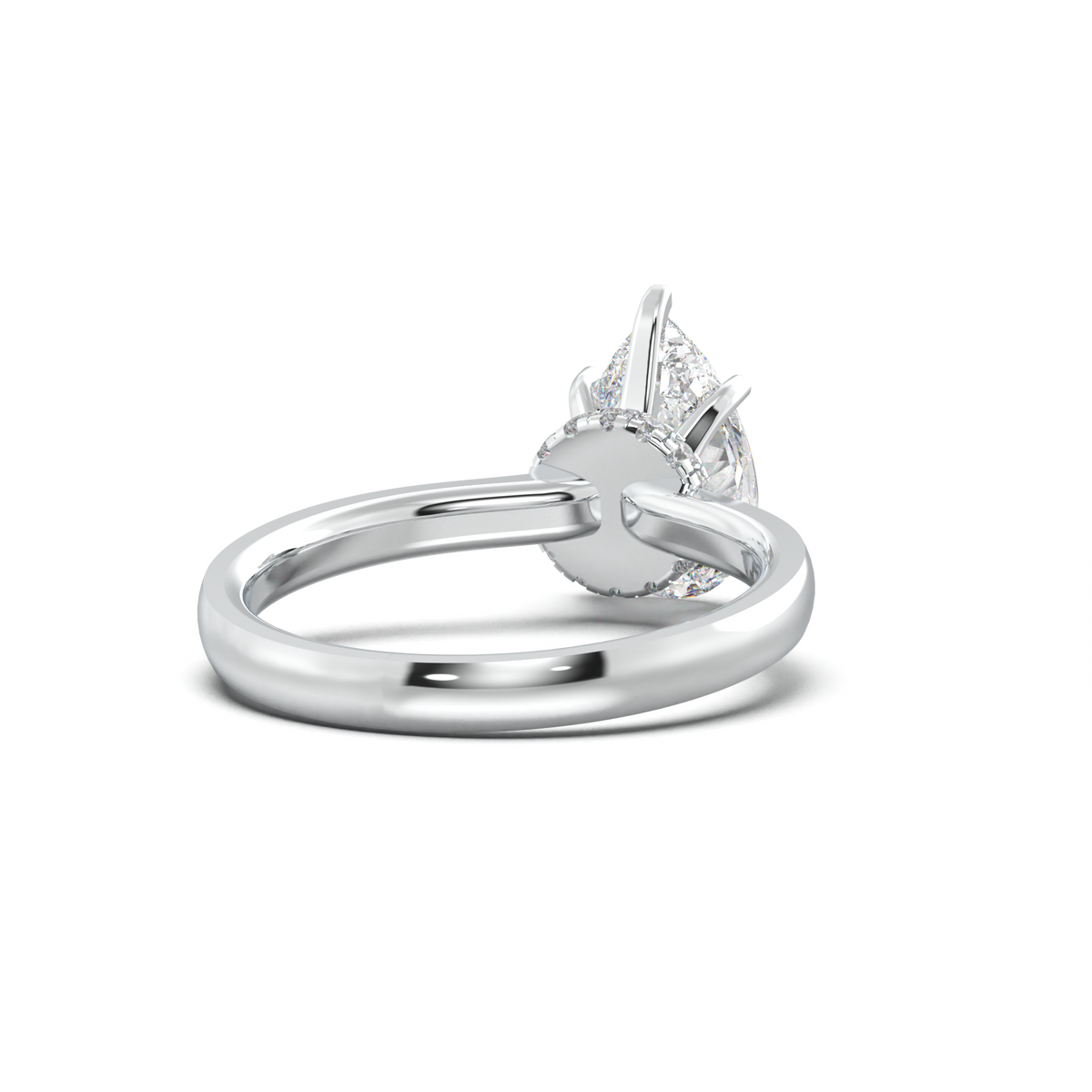 Cushion Hidden Pavé Engagement Ring