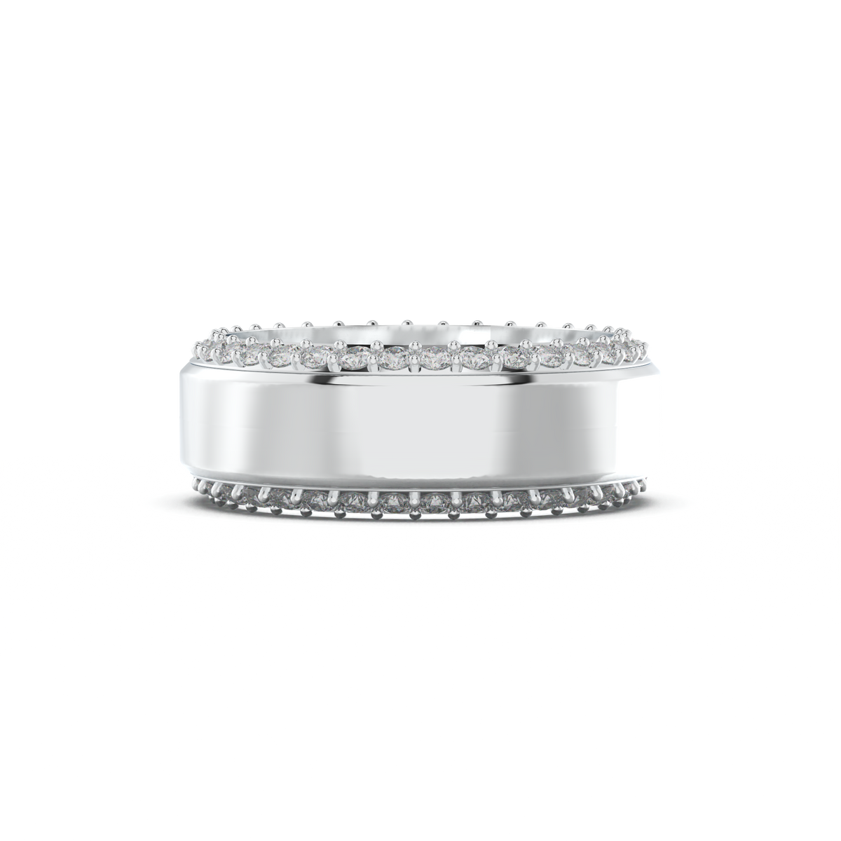 Double Pavé Edge Men's Band