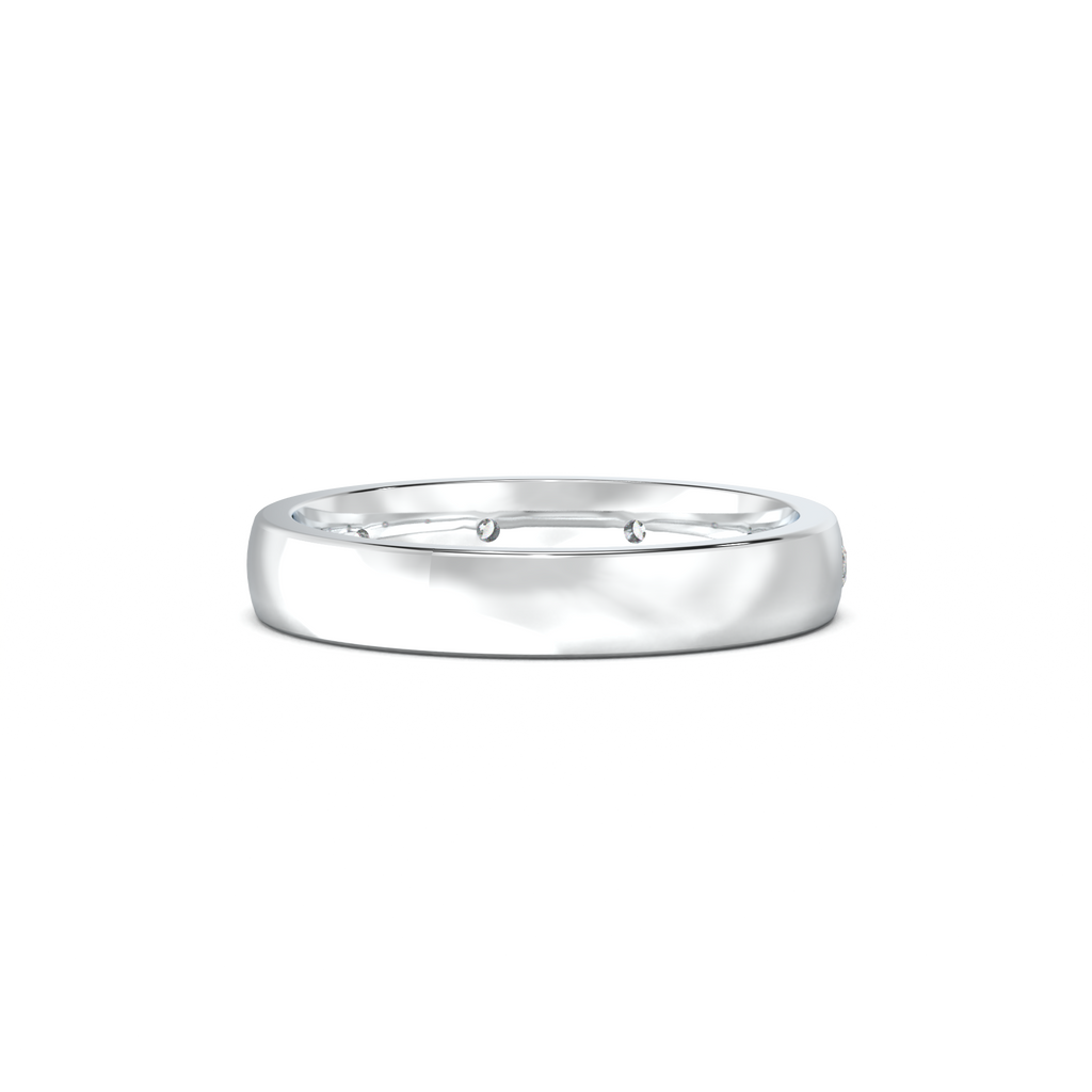 Five-Diamond Flush-Set Men's Band