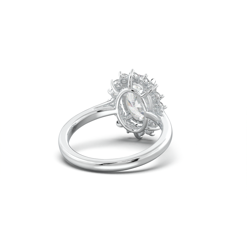 Oval Halo Engagement Ring