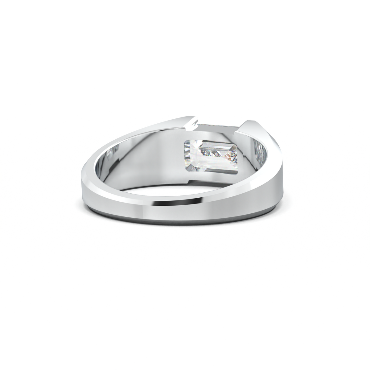 East-West Emerald Men's Ring
