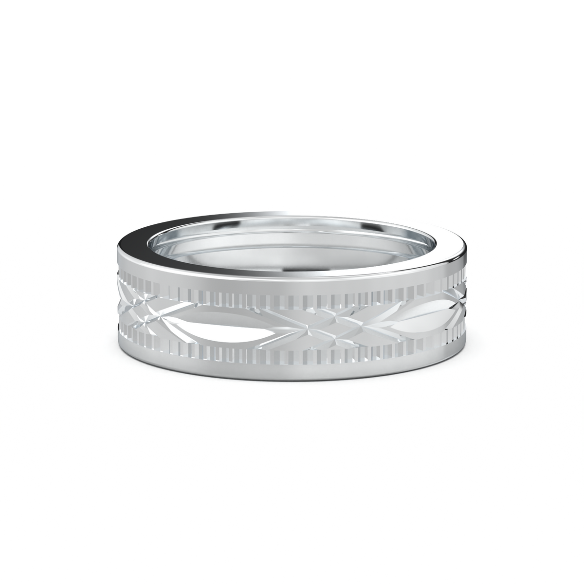 Engraved Geometric Men's Band