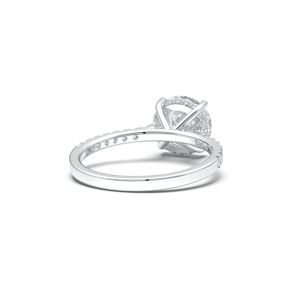 Round Pavé Engagement Ring