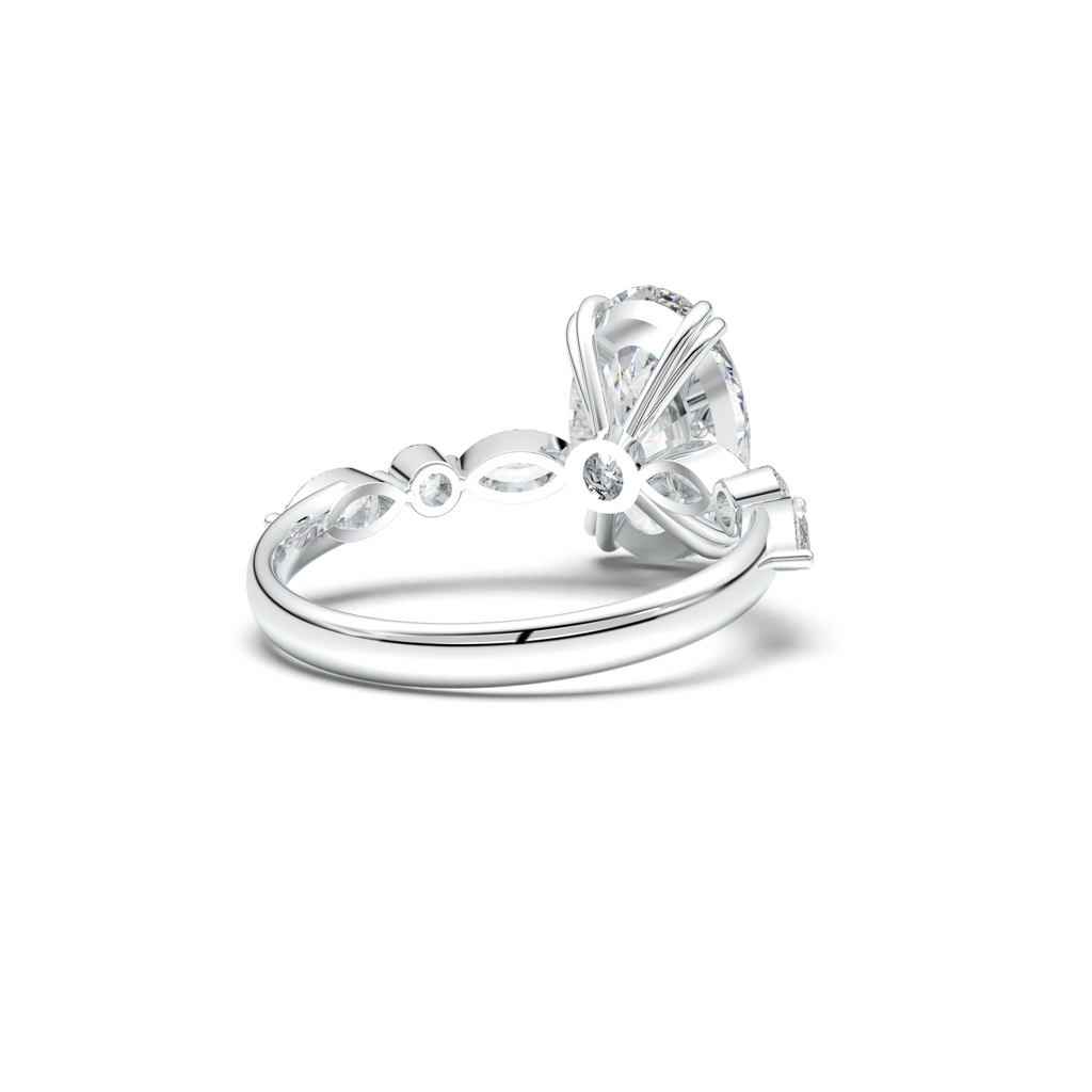 Oval Mixed-Shape Engagement Ring