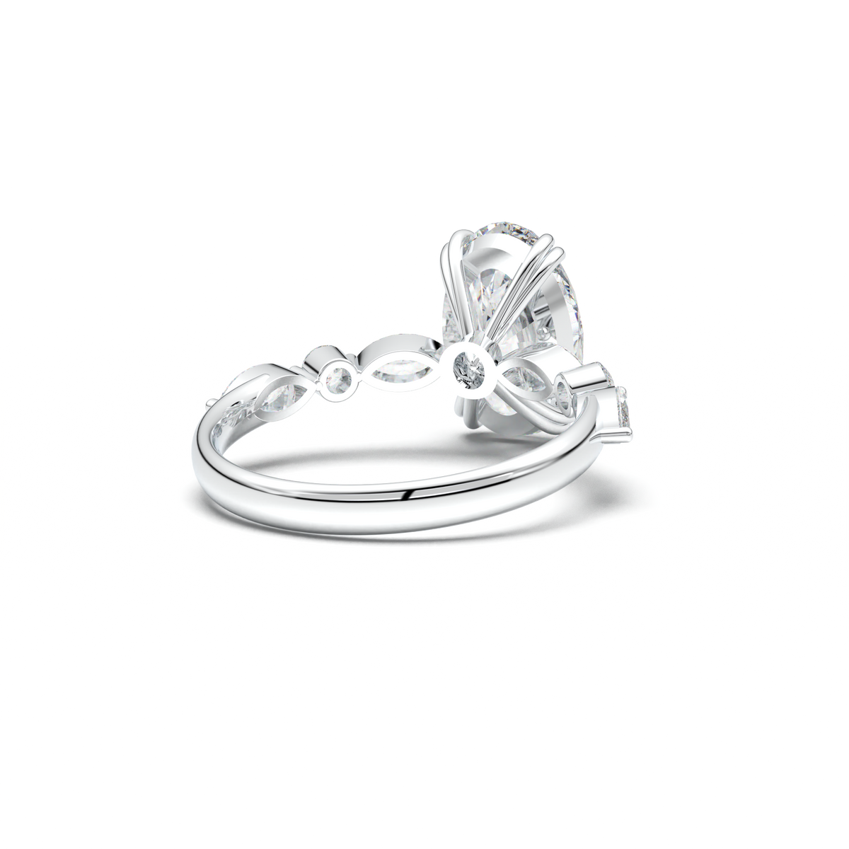 Oval Mixed-Shape Engagement Ring