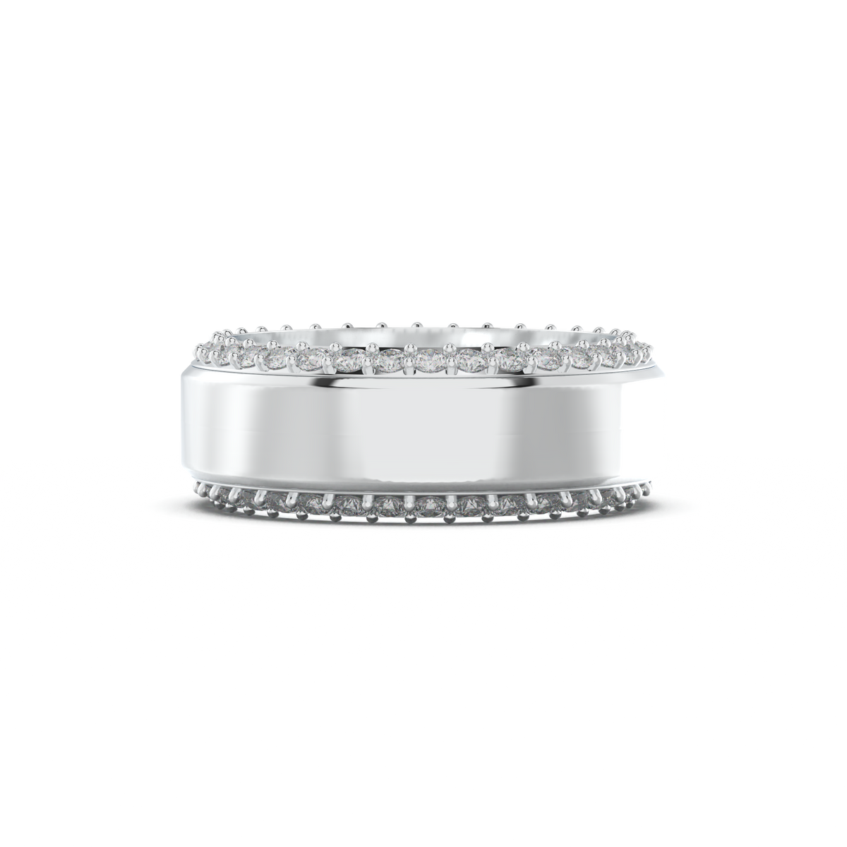 Double Pavé Edge Men's Band