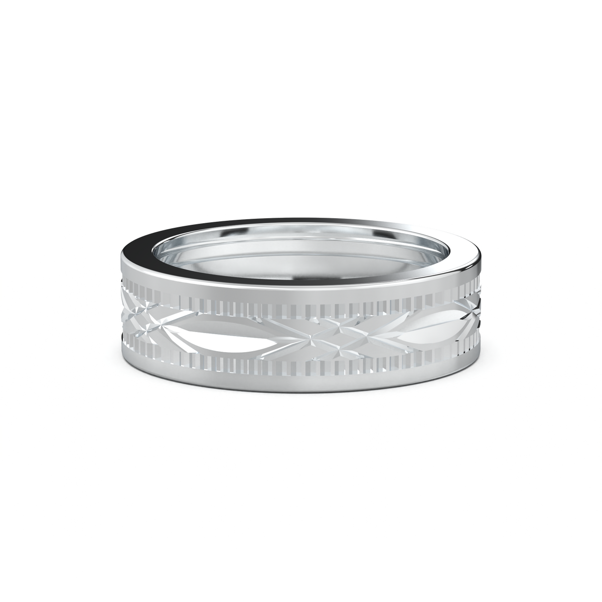 Engraved Geometric Men's Band