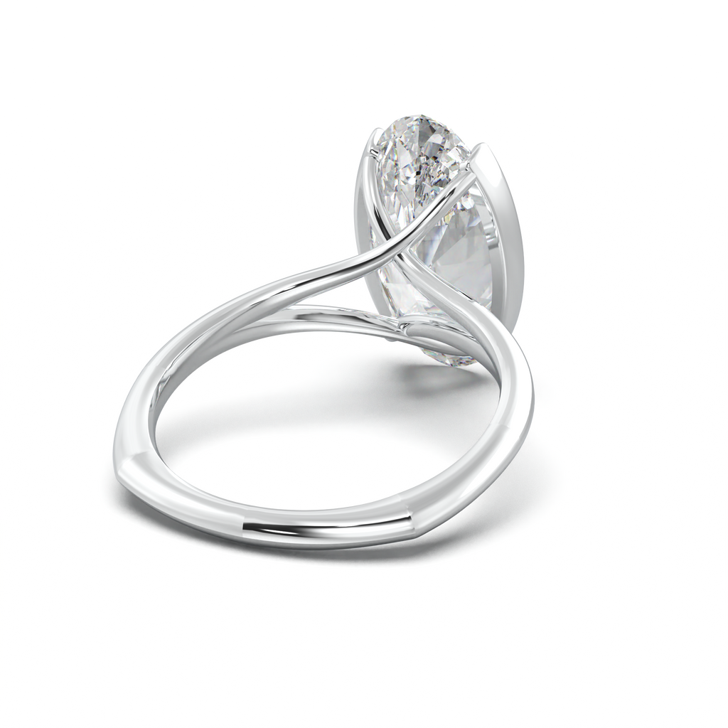 Moval Halo Pavé Engagement Ring