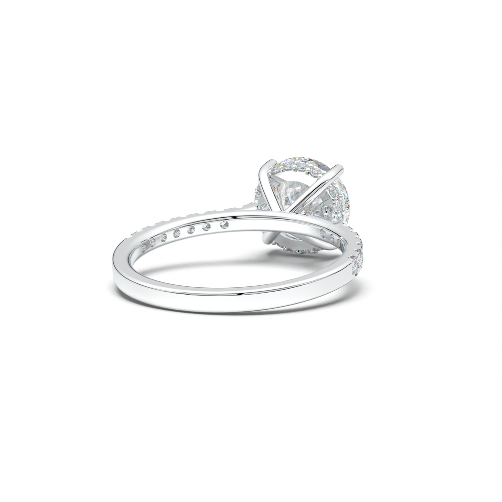 Round Pavé Engagement Ring