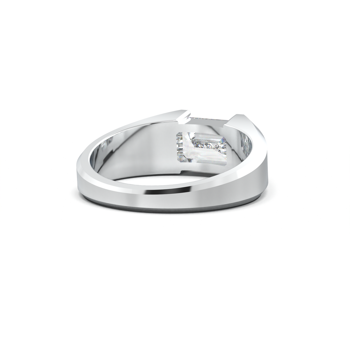 East-West Emerald Men's Ring