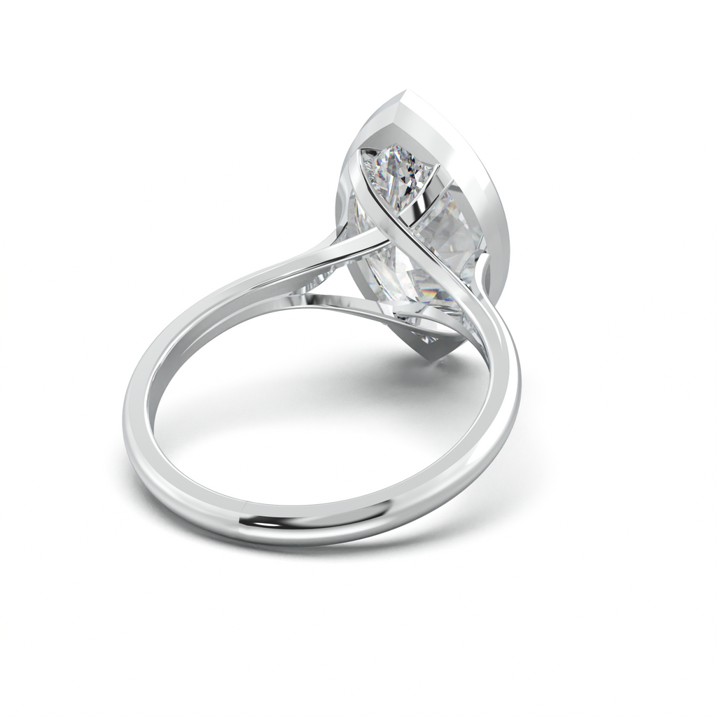 Marquise Bezel Solitaire Engagement Ring