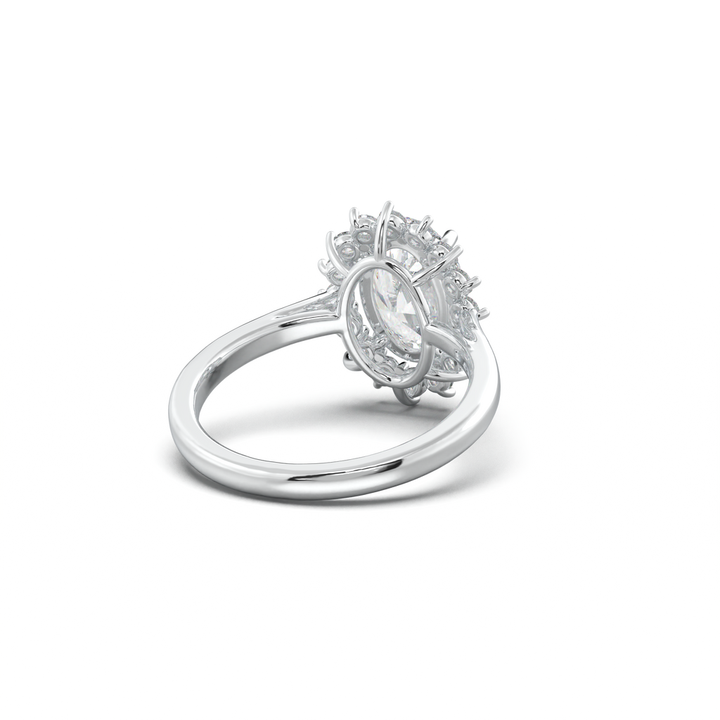 Oval Halo Engagement Ring