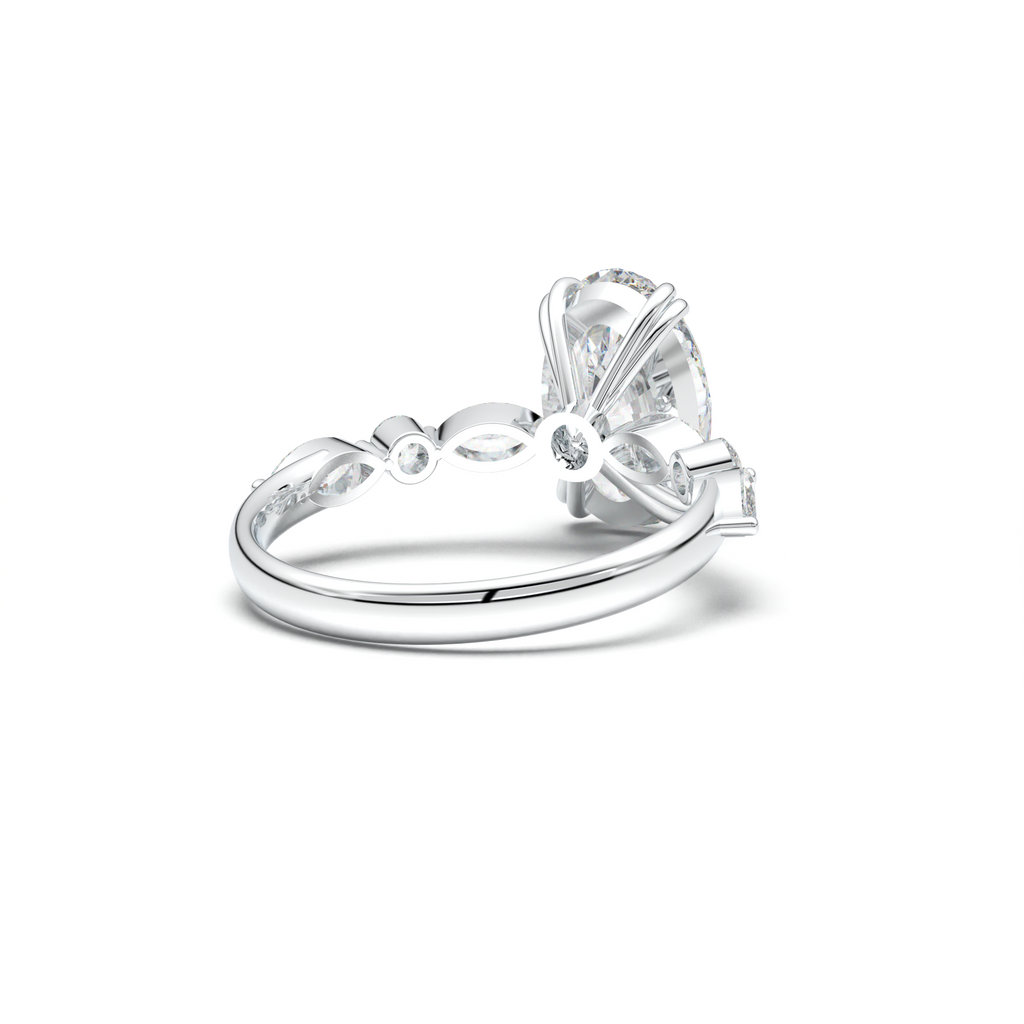 Oval Mixed-Shape Engagement Ring