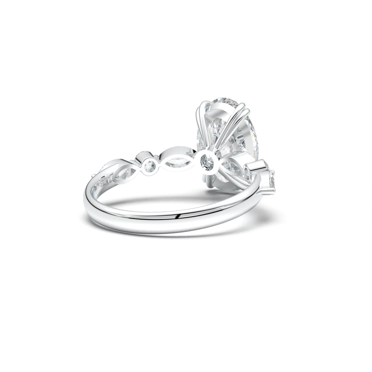 Oval Mixed-Shape Engagement Ring