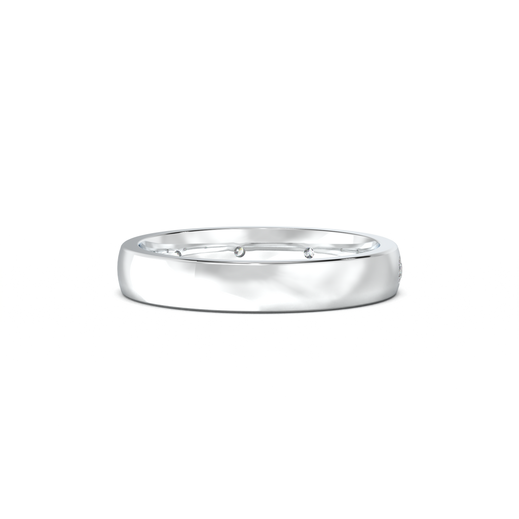 Five-Diamond Flush-Set Men's Band