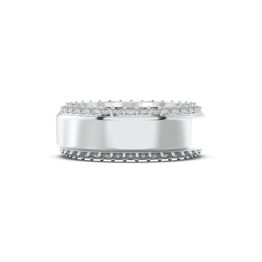 Double Pavé Edge Men's Band