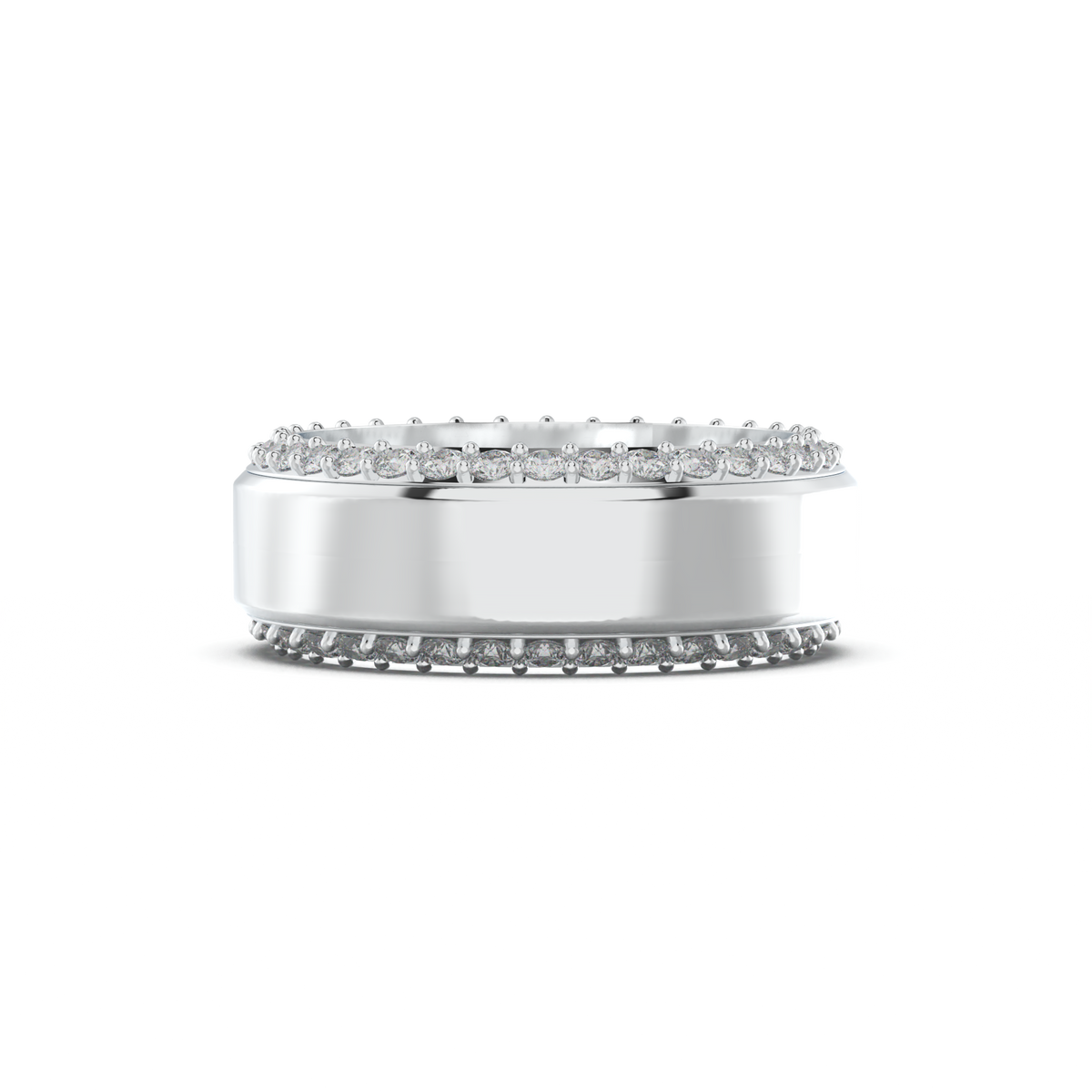 Double Pavé Edge Men's Band