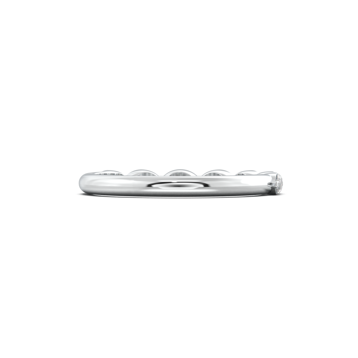 East-West Marquise Half-Eternity Wedding Band