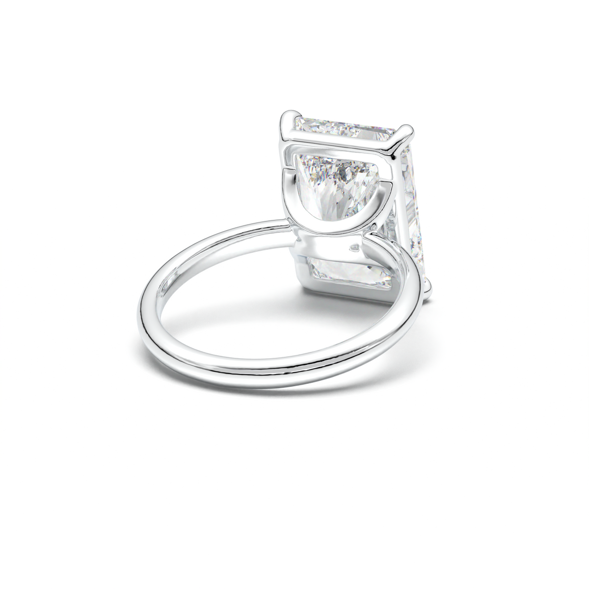 Radiant Solitaire Horseshoe Setting Engagement Ring