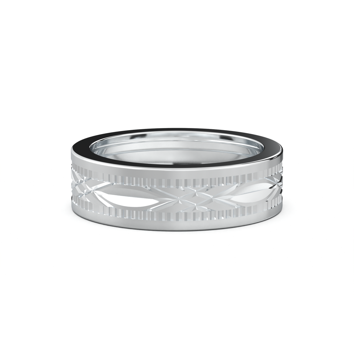 Engraved Geometric Men's Band