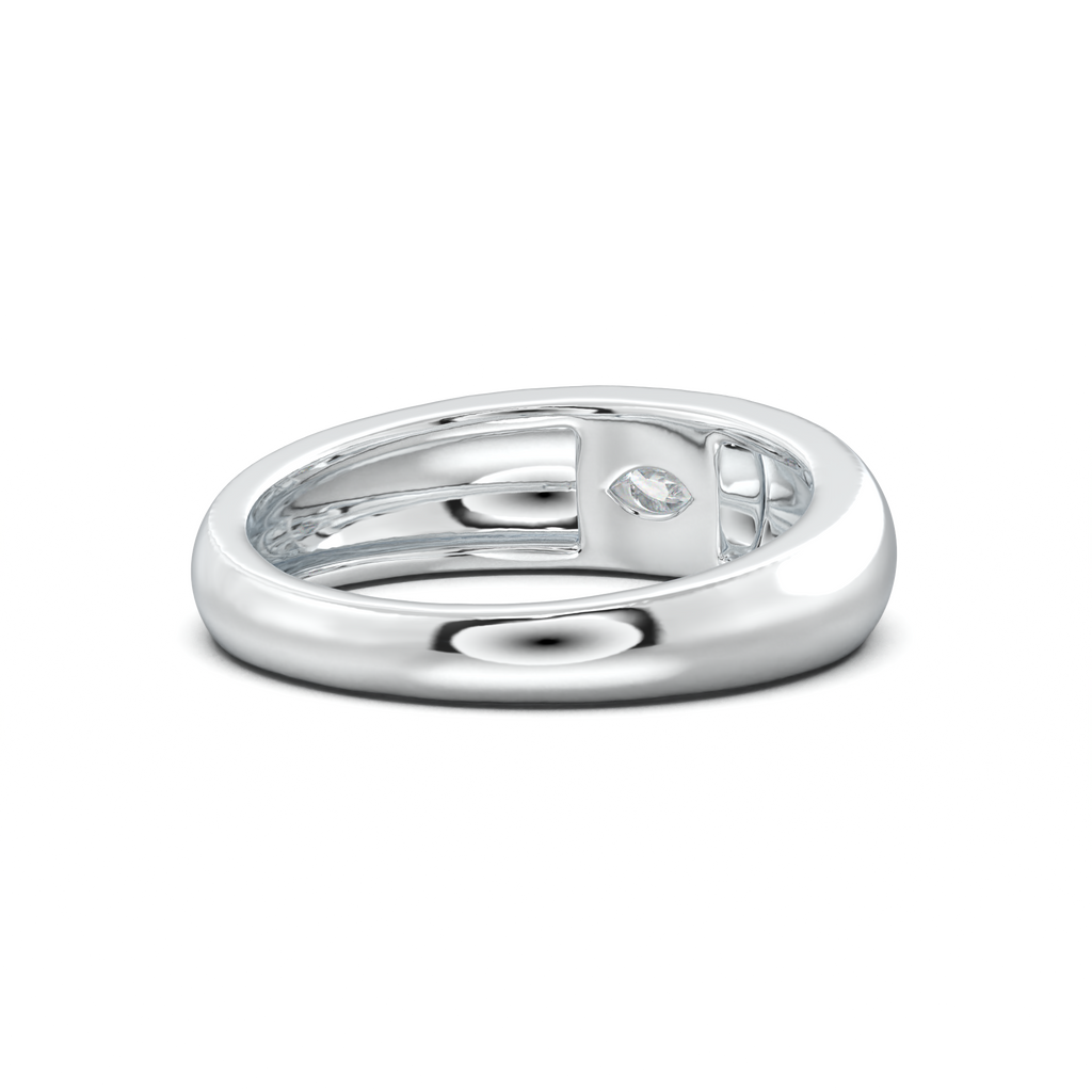 Flush-Set Marquise Men's Band